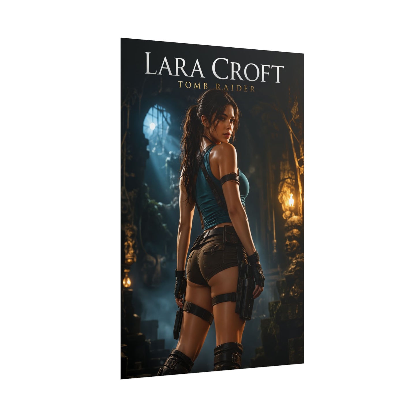 Lara Croft Poster, Tomb Raider Wall Art, Gaming Print, Adventure Decor