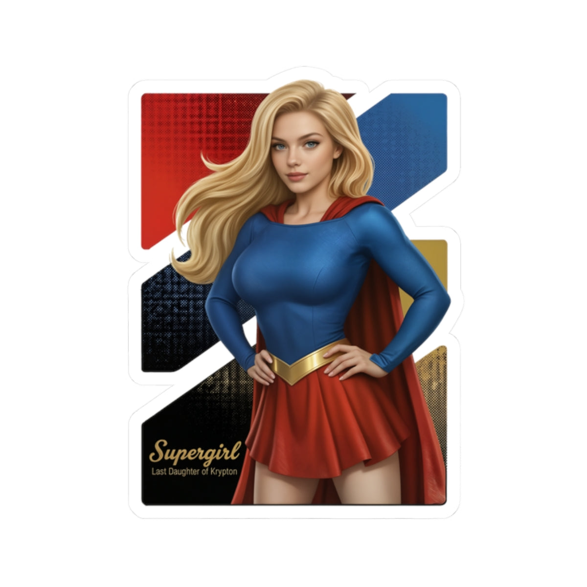 Supergirl Sticker – Superhero Vinyl Sticker for Laptops & Indoor Decor featuring glossy, durable Supergirl laptop decal with vibrant colors and strong adhesive