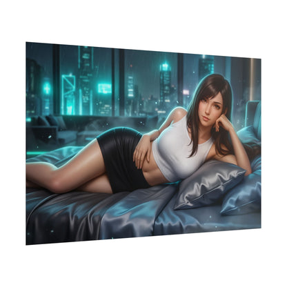 Tifa Lockhart Poster, Gaming Wall Art, Fantasy Print, Gamer Decor