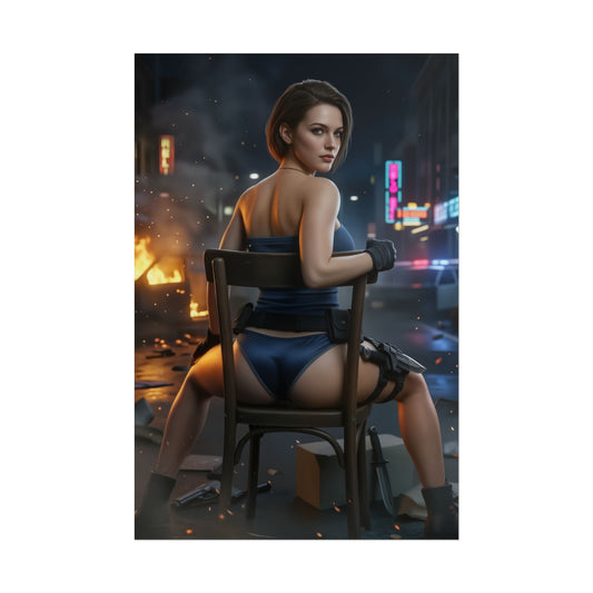 Jill Valentine Poster Resident Evil Wandkunst Druck Gaming Zimmer Deko