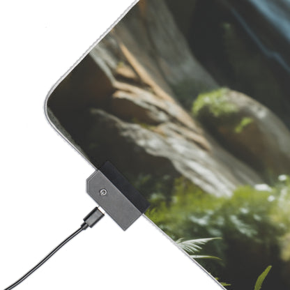 Килимок для столу CC – світлодіодний RGB-підкладка, елегантна ігрова конфігурація з аніме-дівчиною Вайфу