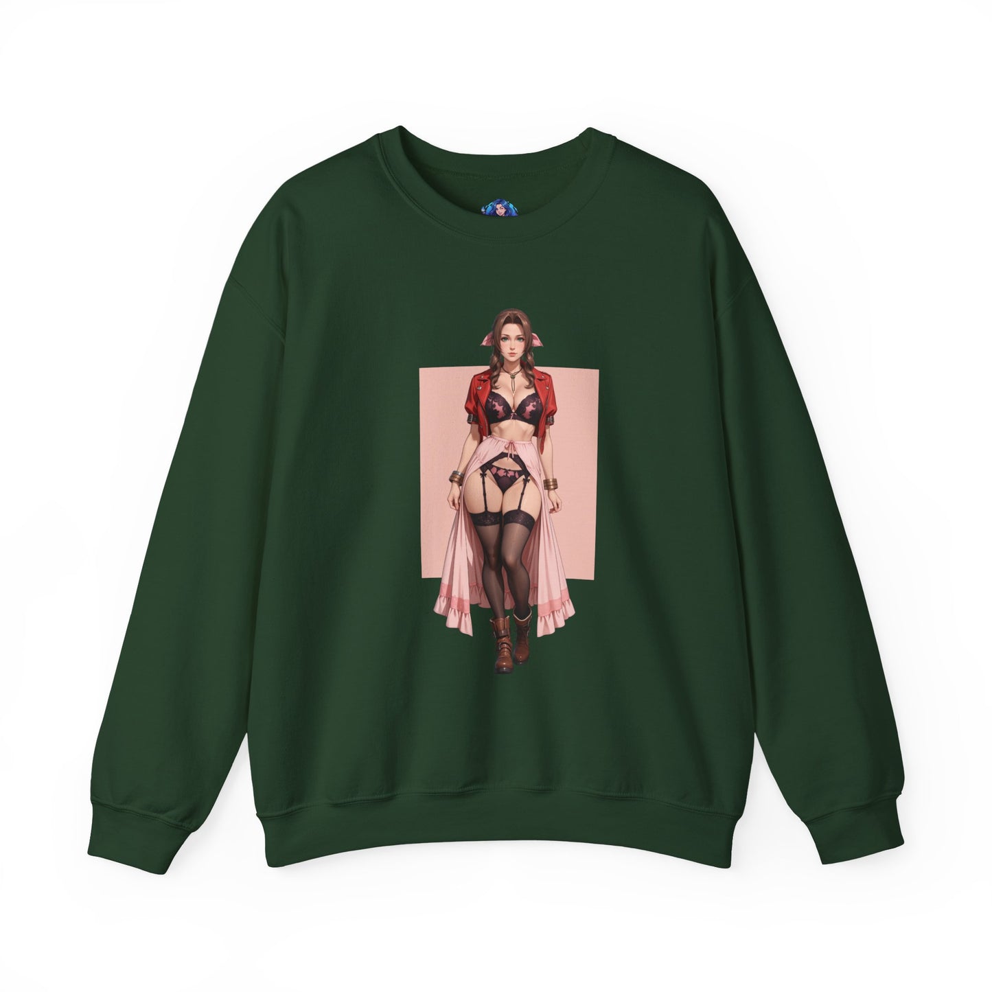 Толстовка Aerith Gainsborough, FFVII Crewneck, елегантний ігровий одяг для колекціонерів