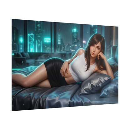 Tifa Lockhart Poster, Gaming Wall Art, Fantasy Print, Gamer Decor