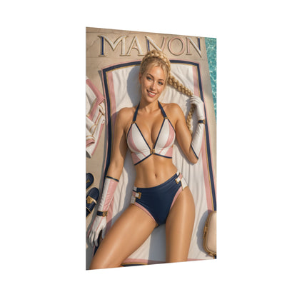 Manon Street Fighter Gaming Poster Wall Art Gamer Room Decor Collectible Print