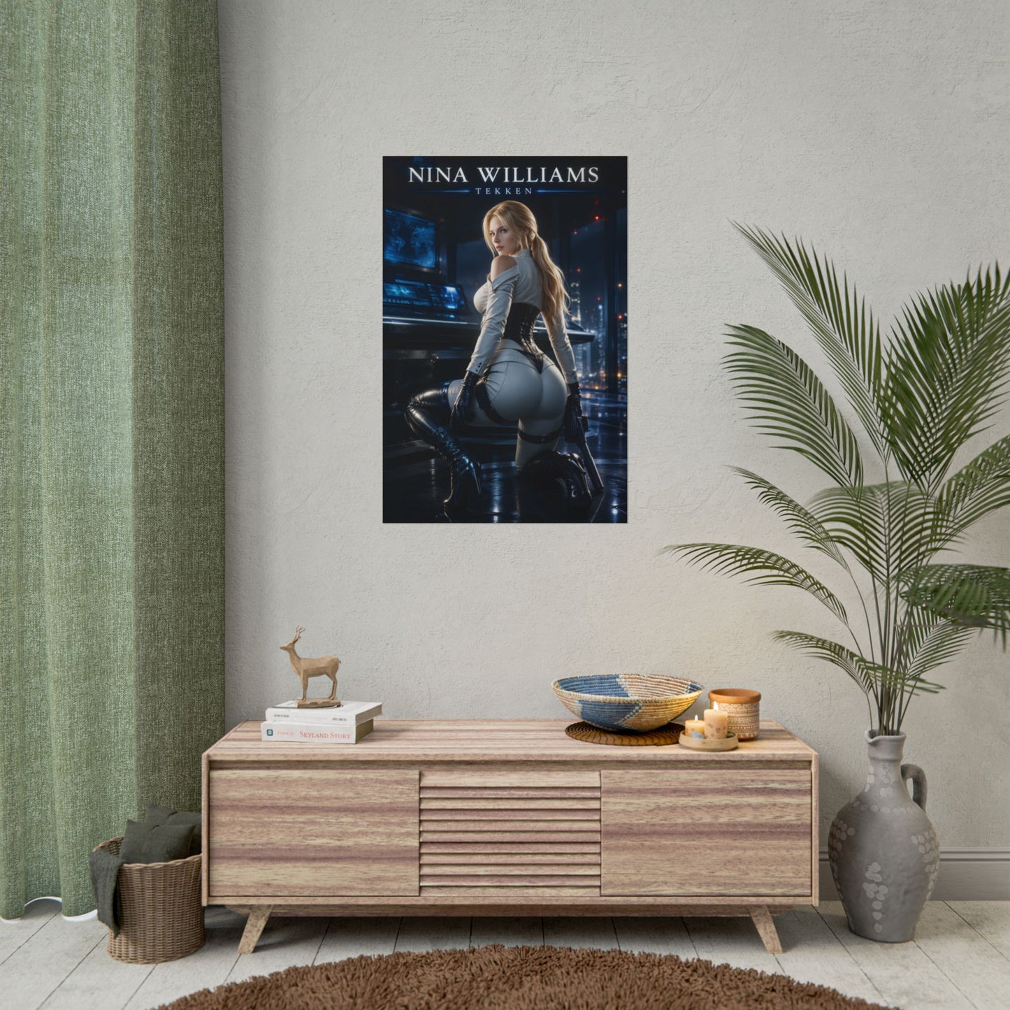 Nina Williams Poster, Tekken Wall Art, Gaming Poster, Room Decor