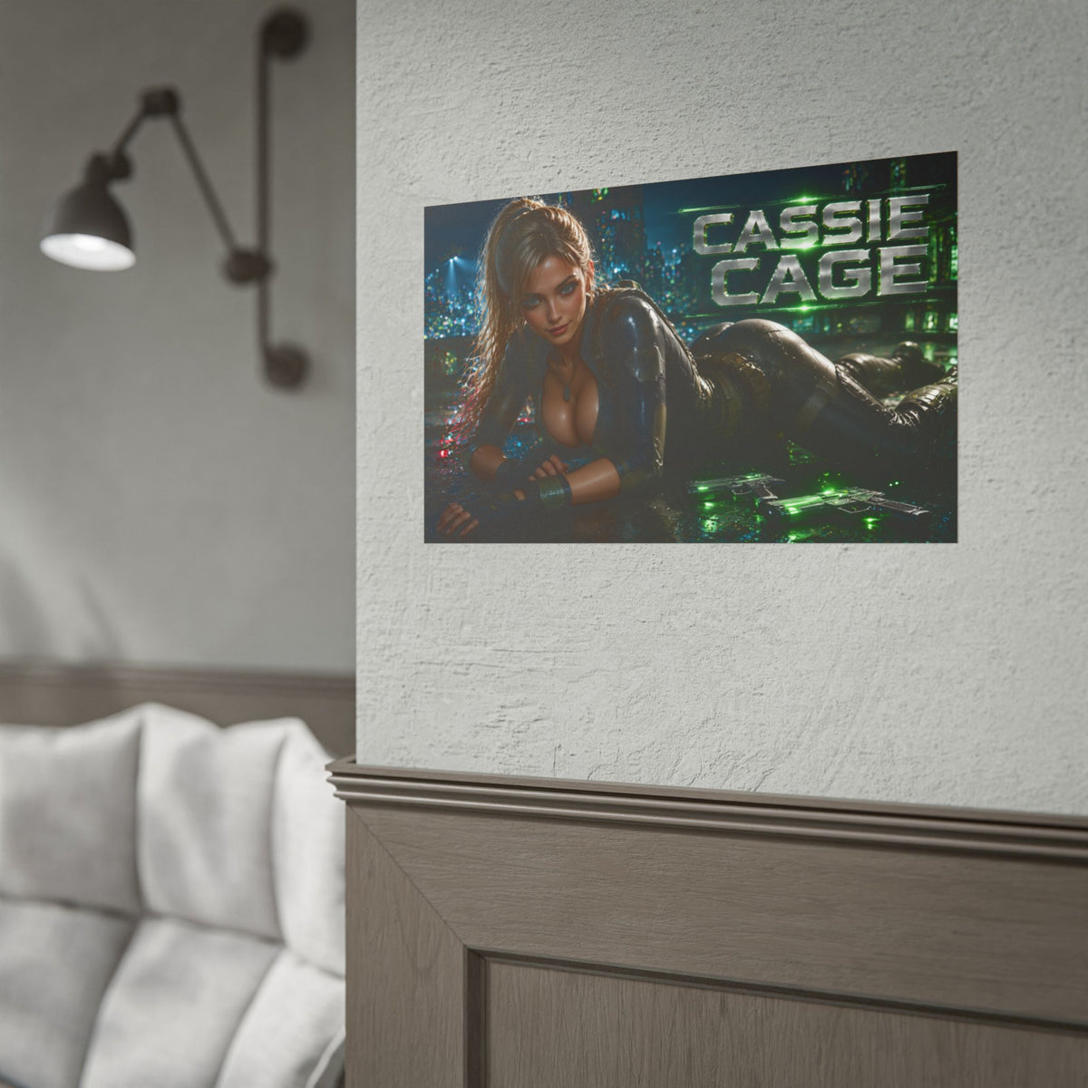 Game Room Decor Cassie Cage Mortal Kombat Poster Character Wall Art Gamer Gift