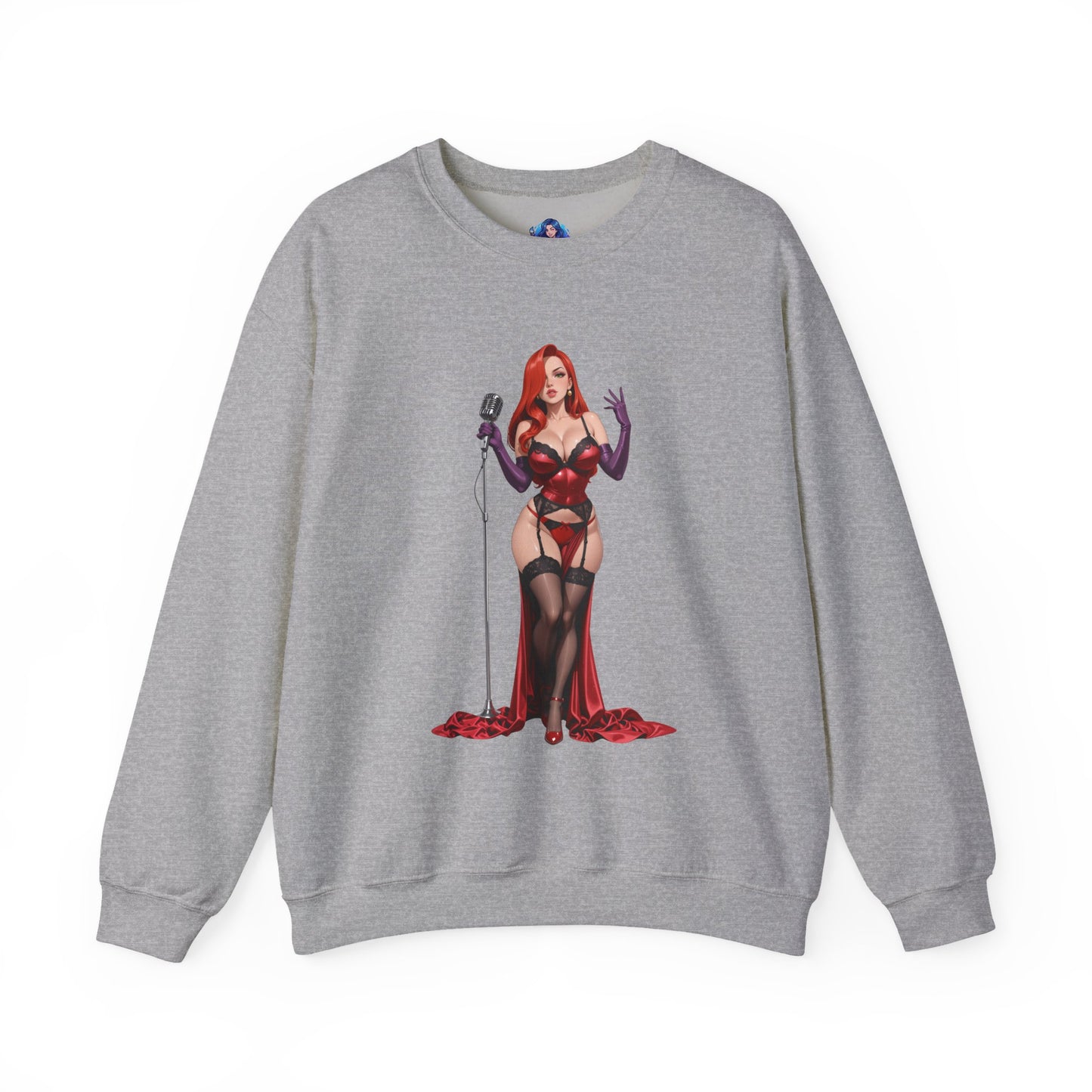Jessica Rabbit Sweatshirt, klassischer Cartoon-Rundhalsausschnitt, gemütliche Retro-Streetwear für Fans