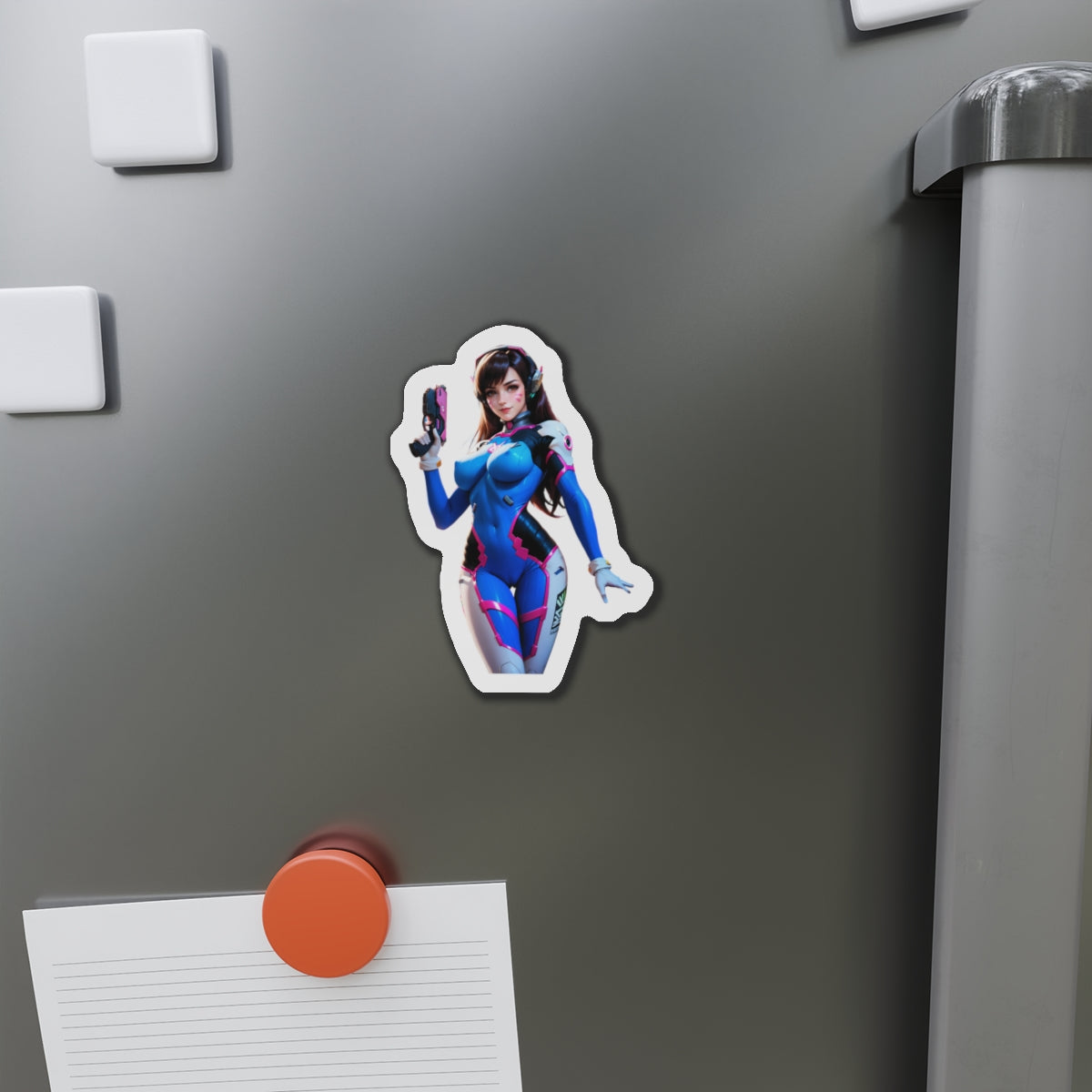 D.Va-Magnet – Overwatch-Gamer-Girl-Kühlschrankmagnet, niedliche Anime-Mecha-Deko