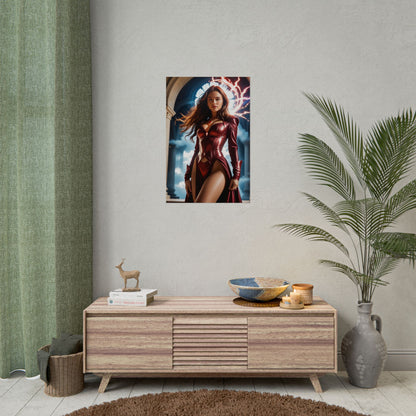 Scarlet Witch Art Print – Iconic Sorceress Poster for Gaming or Collector Rooms