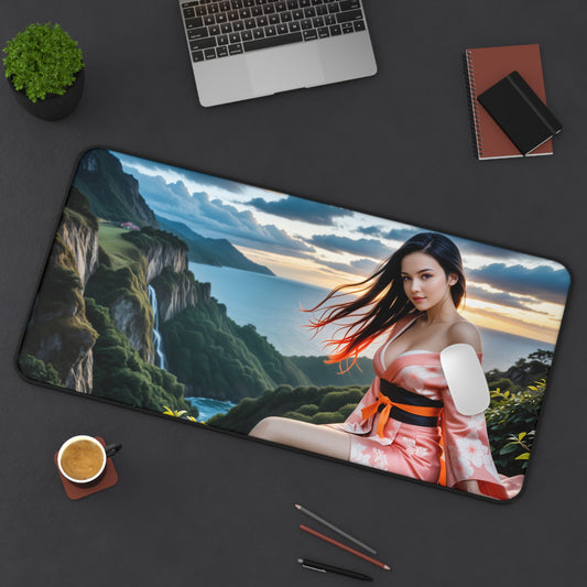 Gaming-Mauspad – Nezuko Kamado Schreibtischunterlage, Anime Demon Slayer Girl Setup