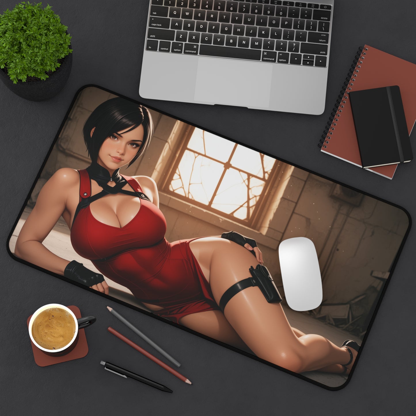 Килимок для столу Ada Wong, килимок для миші "Секретний агент" у стилі ігрової героїні, стильний ігровий стіл