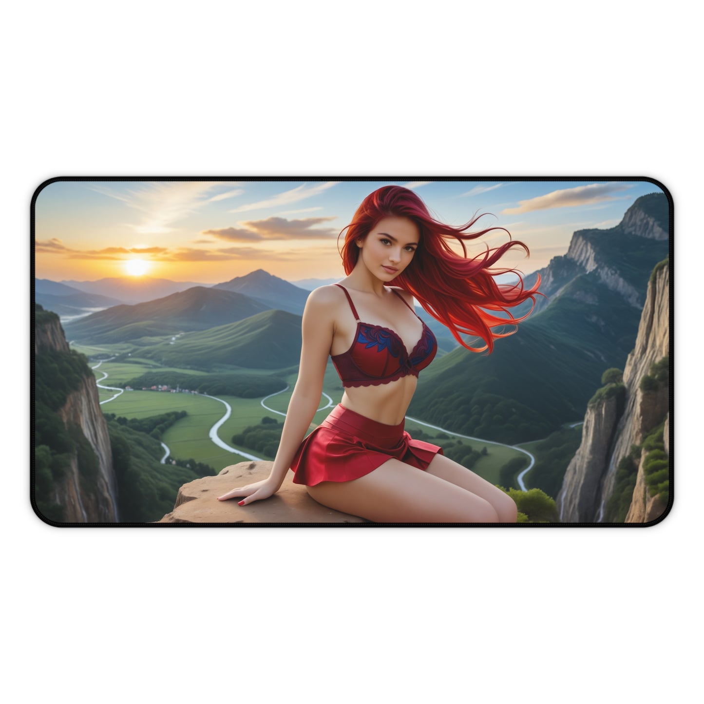 Erza Scarlet Schreibtischunterlage, Fairy Tail Mauspad, Anime-Heldin Gamer-Schreibtischdeko