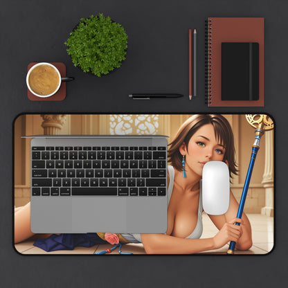 Yuna Schreibtischunterlage, Final Fantasy Heldin Mauspad, Fantasy-RPG-Gaming-Schreibtisch-Setup