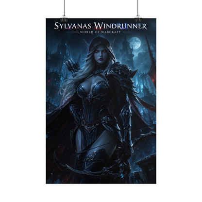 Sylvanas Windrunner Poster, Warcraft Wall Art, Fantasy Print, Gamer Decor