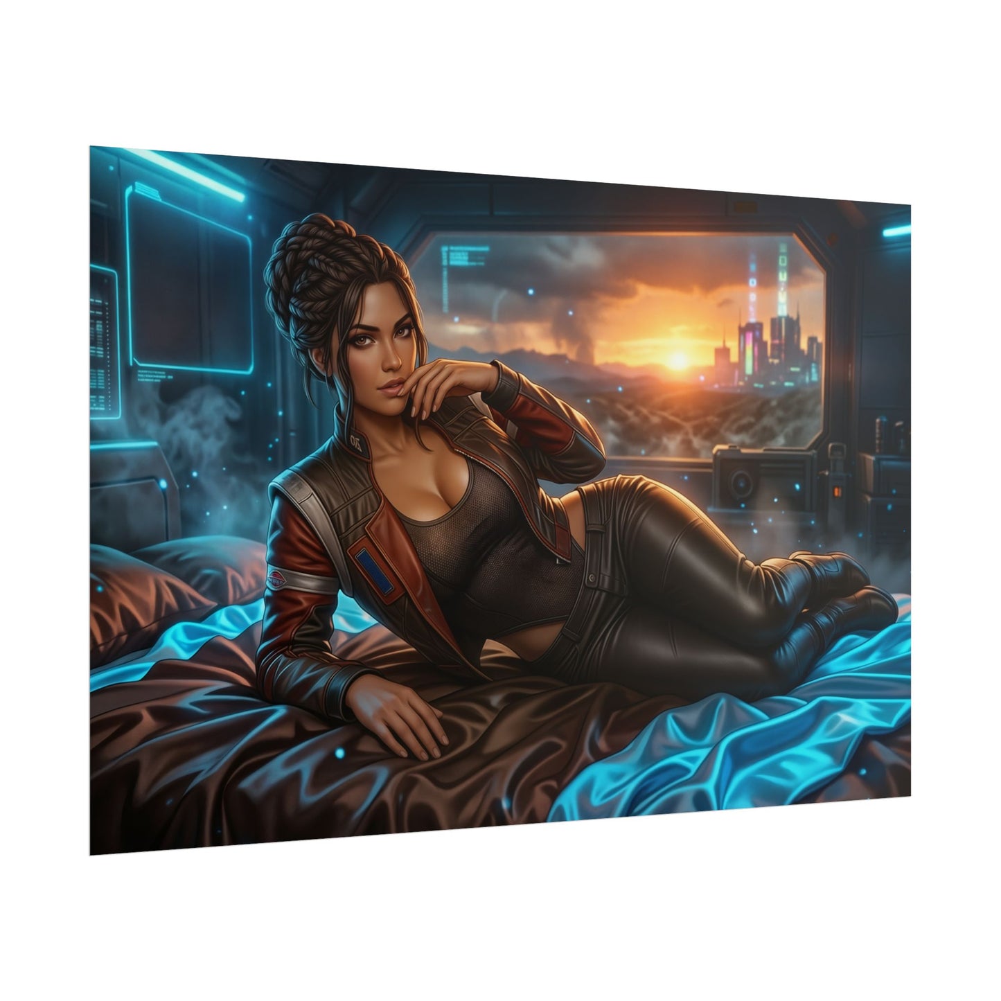 Panam Palmer Poster, Cyberpunk Wall Art, Gaming Print Decor