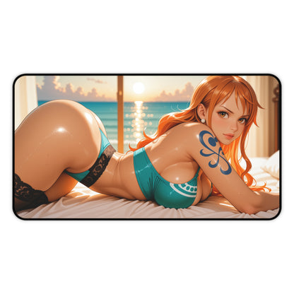 Nami Gaming Mouse Pad, One Piece Desk Mat, Anime Weather Girl Gaming Setup