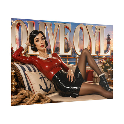 Olive Oyl Popeye Wall Art Poster Retro Decor Collectible Character Gift