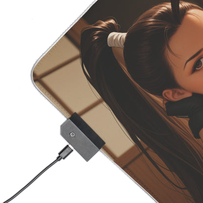 Ibuki Schreibtischunterlage – LED RGB-Pad, Waifu Anime-Mädchen Gaming-Setup