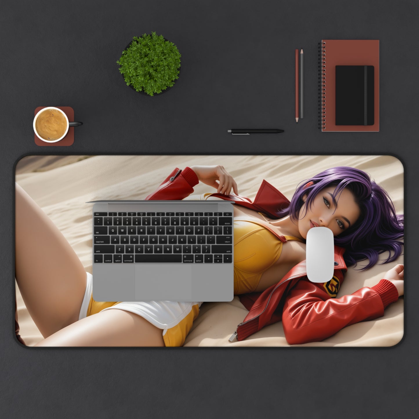 Faye Valentine Schreibtischunterlage, Cowboy Bebop Mauspad, Schreibtischdeko für Anime-Gamerinnen