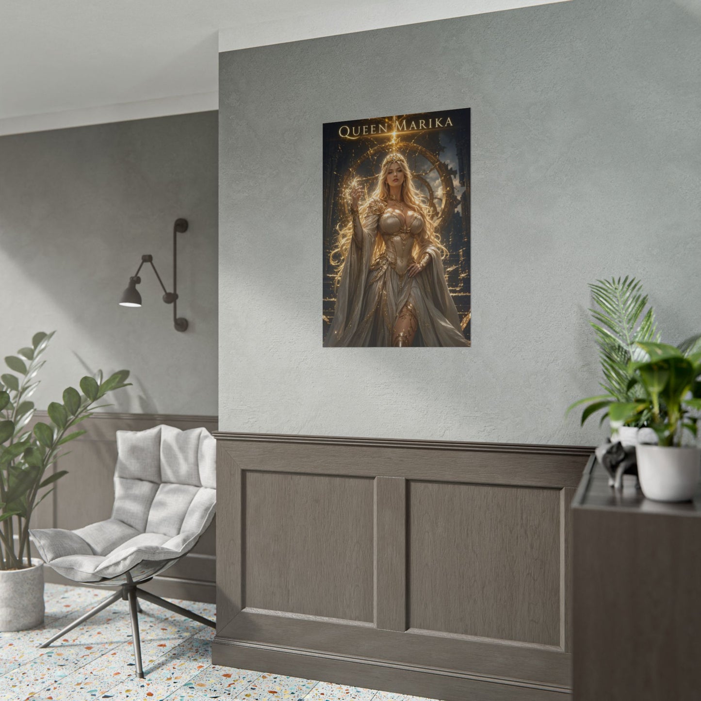 Queen Marika Poster, Elden Ring Wall Art, Gaming Poster, Fantasy Decor