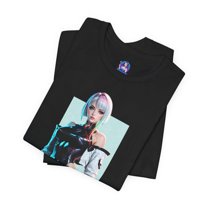 Lucy Edgerunners T-Shirt | Cyberpunk-Anime-Shirt für Gamer und Otaku-Fans | Neon-Waifu-Shirt