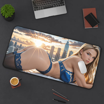 Supergirl Gaming Mouse Pad, Superhero Desk Mat, Comic Heroine Gaming Setup