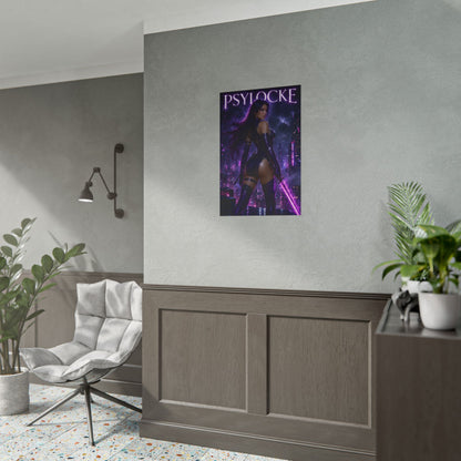 Psylocke Poster, Marvel Comics Wall Art, X-Men Print, Gamer Decor