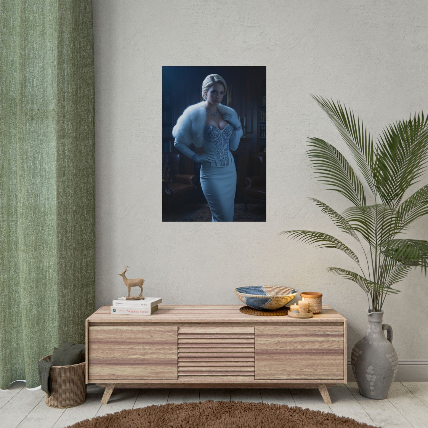 Emma Frost Poster, Marvel Art Print – Iconic Mutant Heroine Wall Art featuring elegant high-resolution portrait on semi-gloss paper