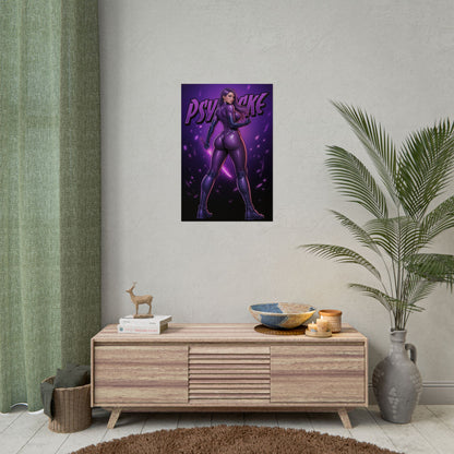 Psylocke Kunstdruck, Marvel Poster, Mutant Ninja Girl Wandkunst, Comic Charakter Deko, Geschenk für Fan