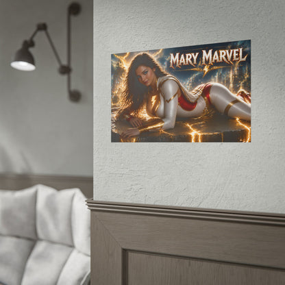 Mary Marvel Comic Poster Character Wall Art Collector Room Decor Art Print