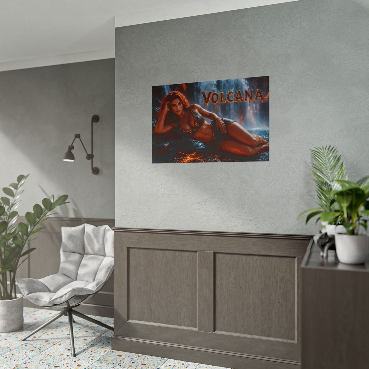 Volcana Character Poster Comic Style Wall Decor Bedroom Collector Gift