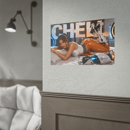 Gaming Wall Art Chell Portal Poster Game Room Decor Gamer Gift Print