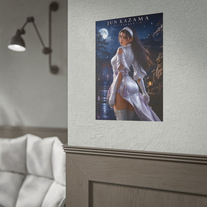 Jun Kazama Poster, Tekken Wall Art, Gaming Print, Fantasy Decor