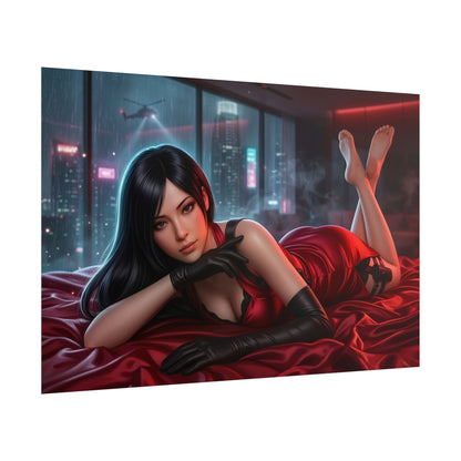 Ada Wong Poster, Resident Evil Art Print, Gaming Wall Decor Poster