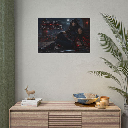 Veiled Avenger Character Poster Comic Style Wall Decor Bedroom Collector Gift
