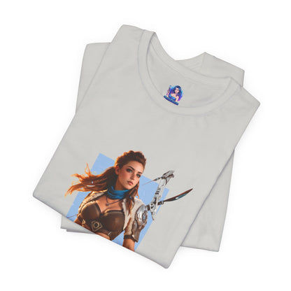 Aloy-T-Shirt | Horizon-Heldin-Shirt für Gamer &amp; Anime-Fans | Tapfere Jägerin-Shirt