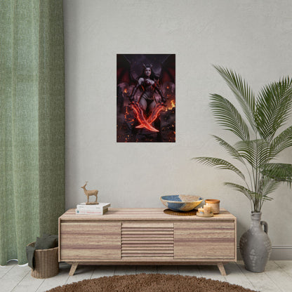 Queen of Pain Dota 2 Poster, Dota 2 Wall Art Print, Demon Girl Decor, MOBA Game Wall Art, Gamer Gift