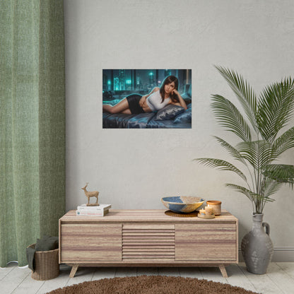 Tifa Lockhart Poster, Gaming Wall Art, Fantasy Print, Gamer Decor