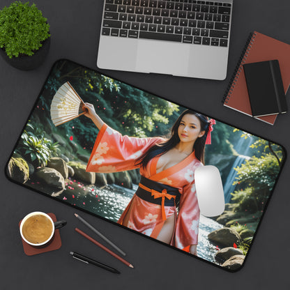 Nezuko Kamado Gaming-Mauspad, Demon Slayer Schreibtischunterlage, Anime-Mädchen-Gaming-Setup