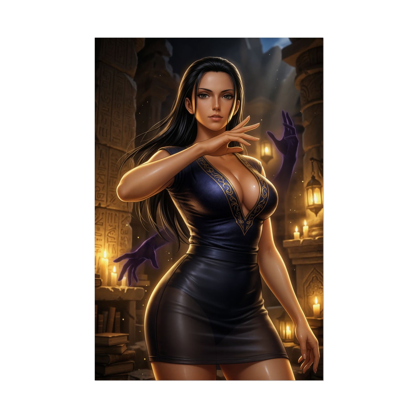 Nico Robin One Piece Poster Anime Pirate Woman Wall Art Dark Hair Girl Print Adventure Character Gaming Room Decor Gift