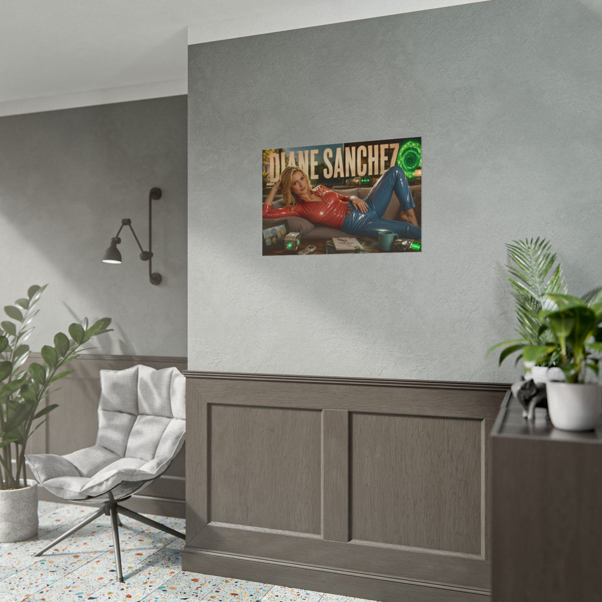 Cartoon Wall Art Diane Sanchez Rick and Morty Poster Room Decor Character Print