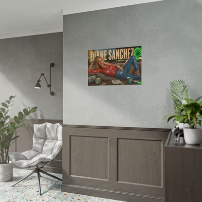 Cartoon Wall Art Diane Sanchez Rick and Morty Poster Room Decor Character Print