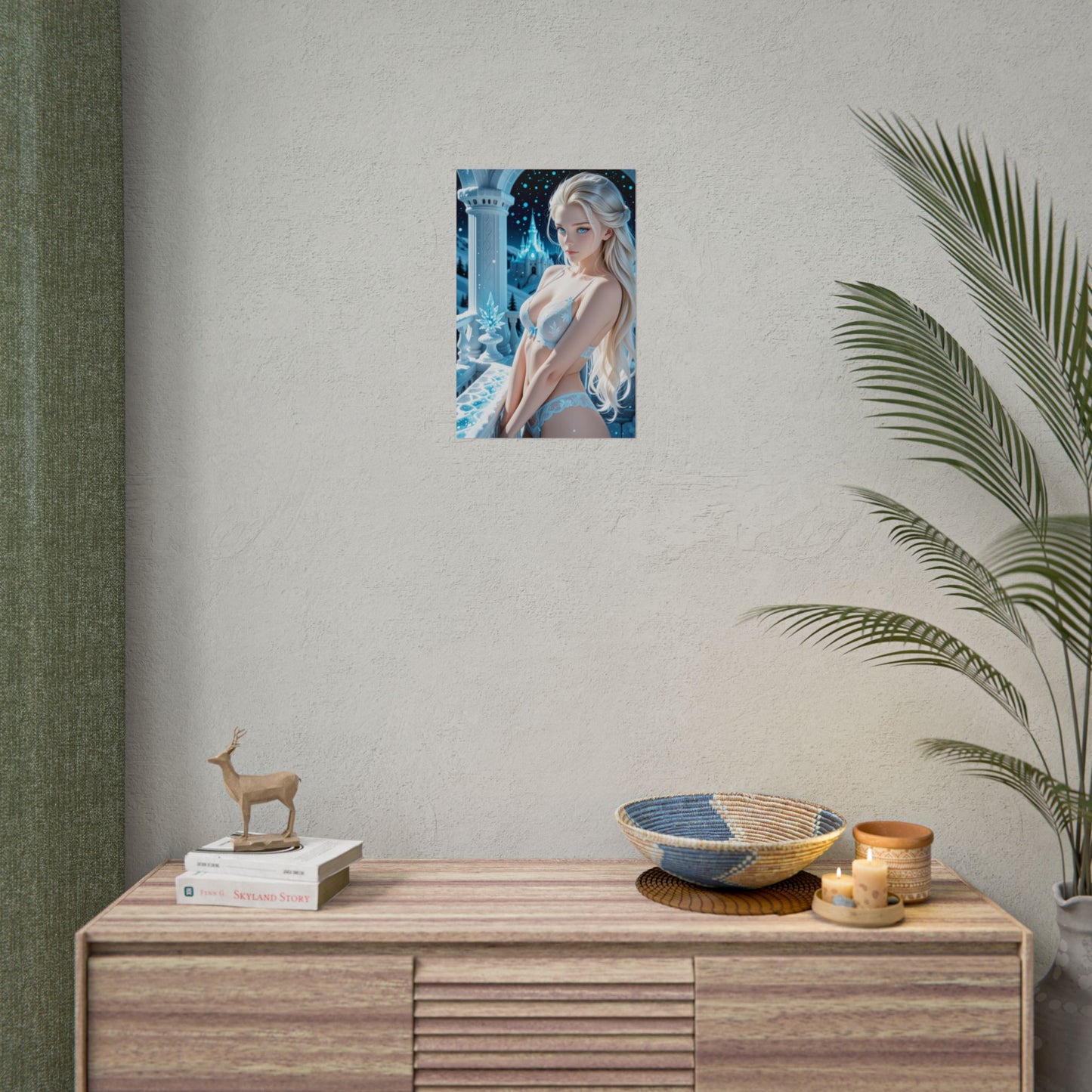 Настінний плакат Вайфу | Аніме-принт Ельзи для фентезійної спальні або ігрової кімнати