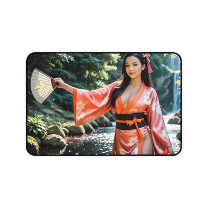 Nezuko Kamado Gaming-Mauspad, Demon Slayer Schreibtischunterlage, Anime-Mädchen-Gaming-Setup