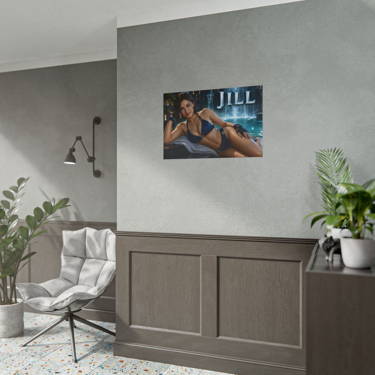 Jill Valentine Gaming Poster Wall Art Gamer Room Decor Collectible Print