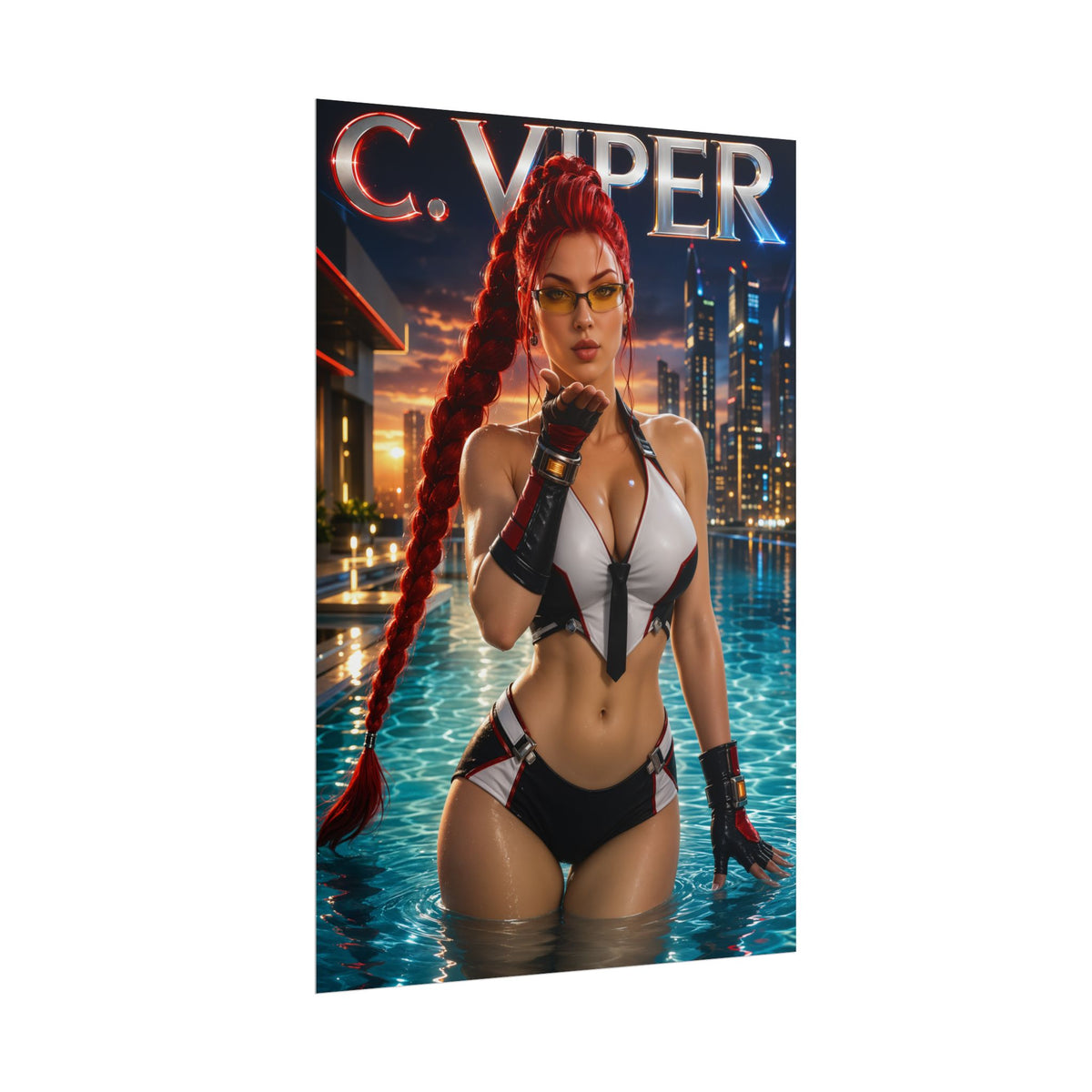 C Viper Character Poster Street Fighter Gamer Gift Gaming Setup Wall Decor Print