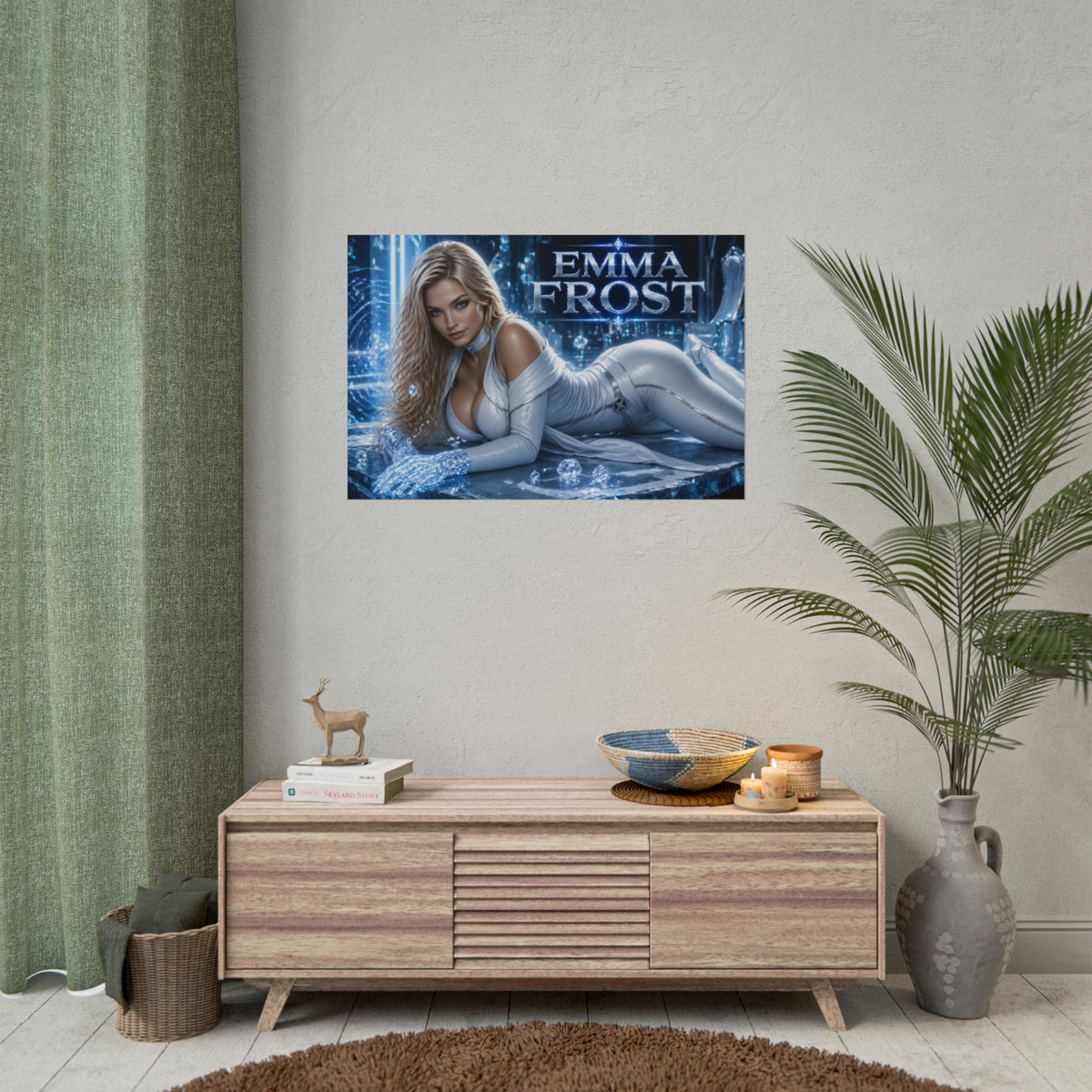 Comic Wall Art Emma Frost Poster Heroine Room Decor Collectible Character Print