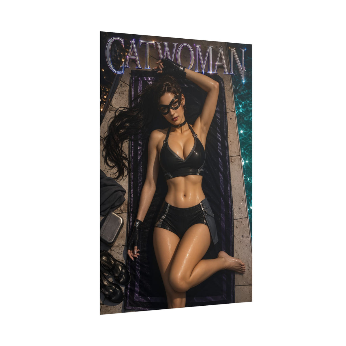 Catwoman Character Poster Comic Style Wall Decor Bedroom Collector Gift