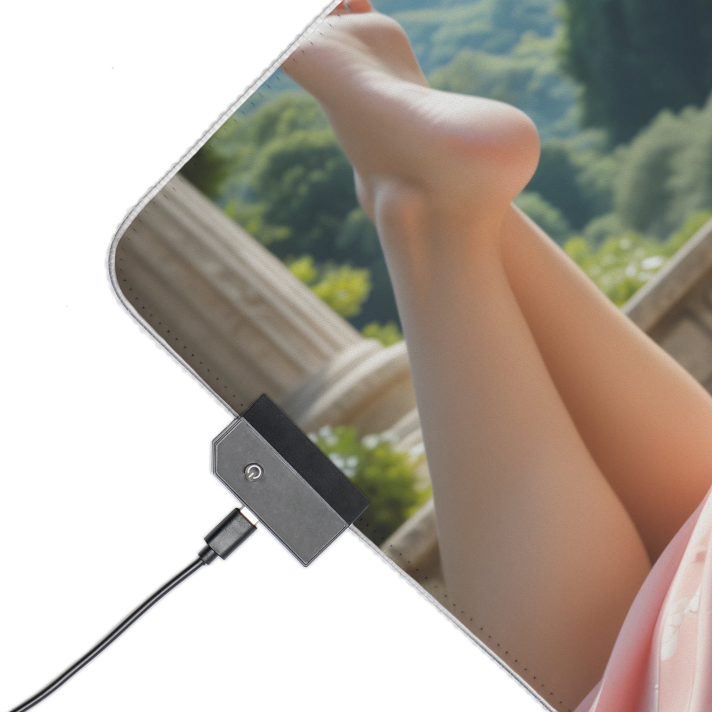 Nico Robin Desk Mat – LED RGB Pad, Calm Waifu Anime Girl Gaming Setup