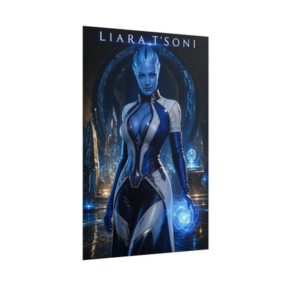 Mass Effect Liara T'Soni Poster Sci Fi Wall Art Print
